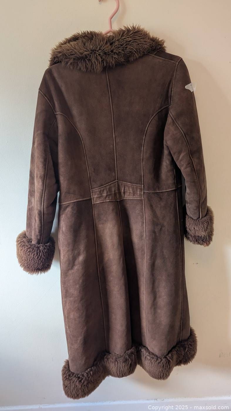 Brown Shirt Collar Long Coat