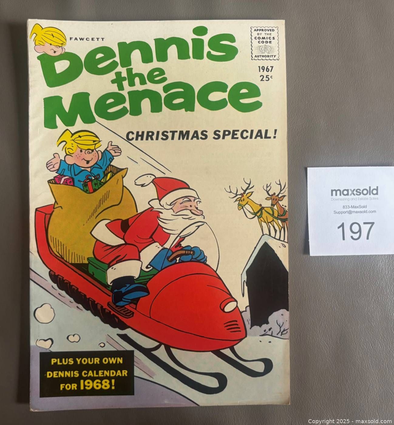 1967 Dennis the Menace Christmas Special comic Maxsold