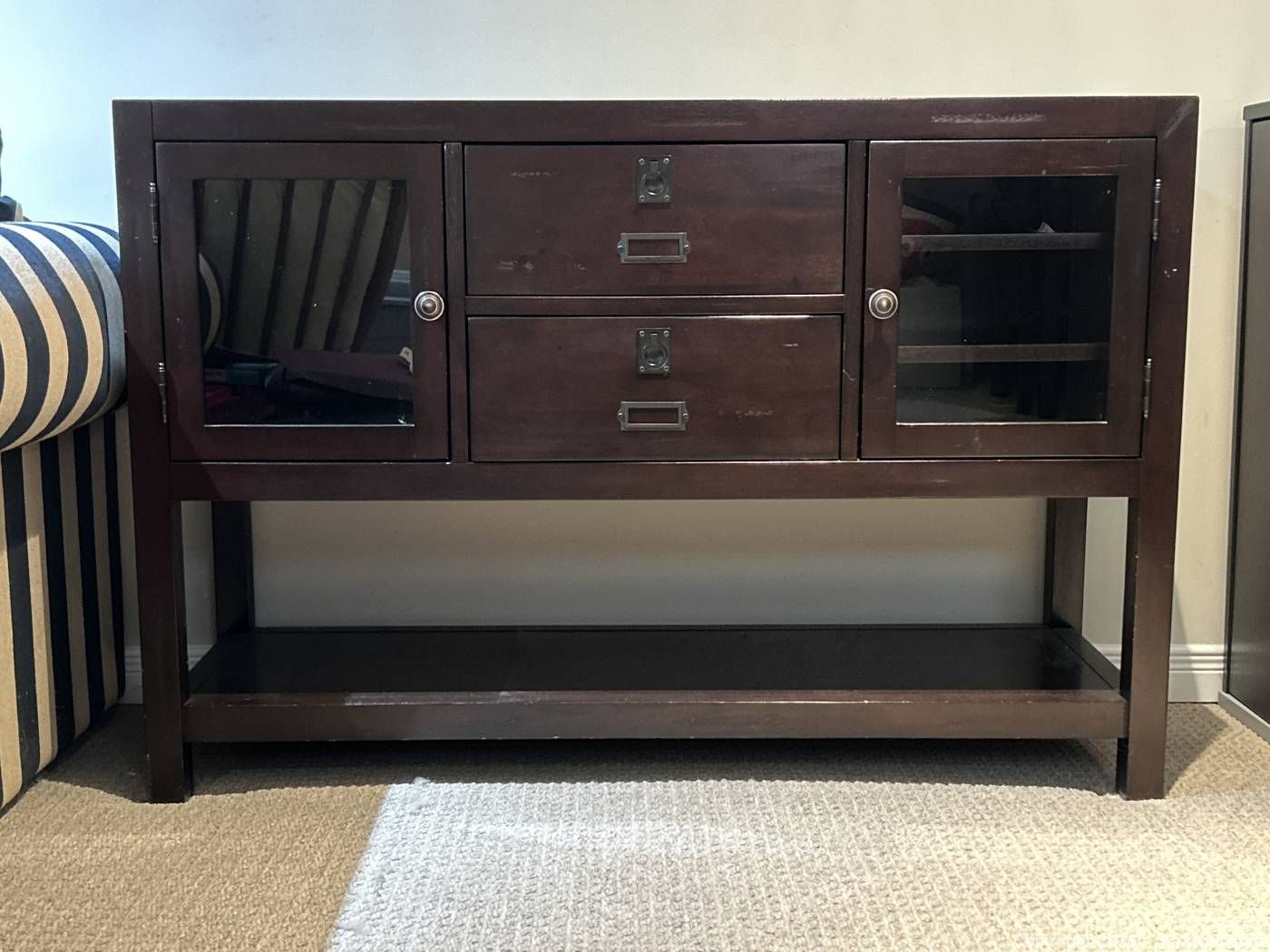 Dark Wood Console Cabinet | Maxsold