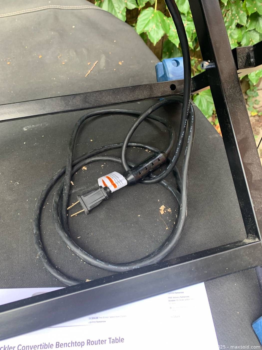 Bosch 2 25 HP router Rockler benchtop table Bosch edge guide Maxsold