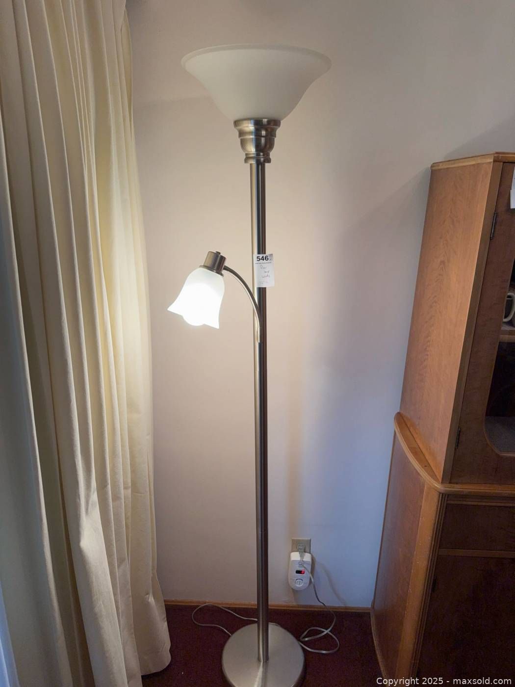 Torchiere Floor Lamp with Reading Light | Maxsold
