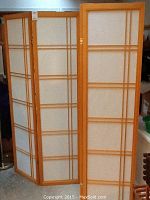 Full view of four-panel folding screen partially open