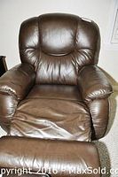 Front view fully reclined showing extended footrest and overall condition