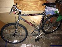 Side profile of Trek 6500 mountain bike showing frame and tires