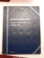 Front cover of vintage Lincoln Head cent collection binder starting 1941, number two, No. 9930.