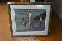 Frontal view of framed print showing entire artwork and frame