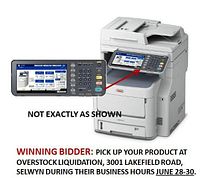 OKI colour multifunction printer with touchscreen and document feeder