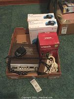 Lot of Sears RoadTalker CB radio, AT&T cordless speakerphones, and VTECH cordless phones in original box