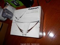 Cuisinart Bamboo martini glass set box, indicating brand and item type