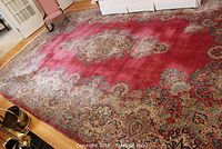 Full view of rug from one end showing overall pattern and color