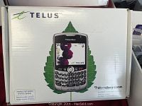 Telus-branded cardboard box for BlackBerry Curve phone
