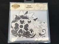 Kimberly Poloson Shape Punchouts package showing black, white and gray floral and swirl shapes