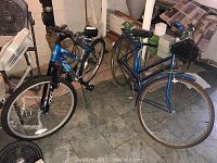 Overview of both bicycles in the basement