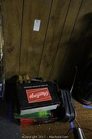 Original Rawlings box and other shoe boxes stacked