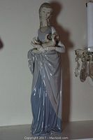 Full front view of Lladro figurine showing mother holding baby