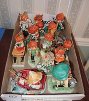 Overhead view of all 13 orange-haired children in box