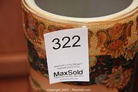 Close-up of the Satsuma vase showing intricate painted details