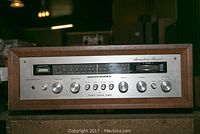 Front view of the Marantz Model 28 Symphonic Receiver showing control panel with knobs and tuning meter.