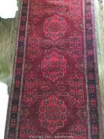 Top-down view showing overall medallion pattern and border.