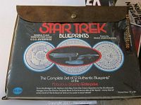 Star Trek Blueprints set with portfolio showing U.S.S. Enterprise designs