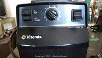 Front view of Vitamix TurboBlend VS blender base showing controls and branding
