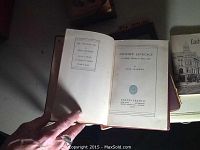 Open book titled 'Another Language' by Rose Franken, Samuel French 1937 publication, showing inside cover and first page