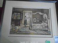 Framed print full view showing mat and frame