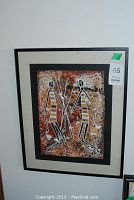 Framed Mara picture by Walter (Wamut) Blinter hanging on wall, showing full artwork and frame.