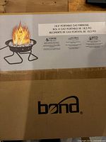 Front of sealed box showing product image, flame illustration, and size specification