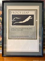 Full view of framed Frog's Leap print