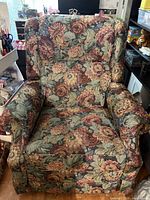 Front view of floral La-Z-Boy recliner