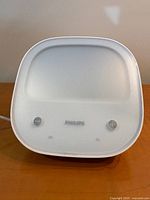 Front view of Philips goLITE BLU showing controls and face