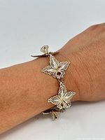 Bracelet worn on wrist showing design and fit