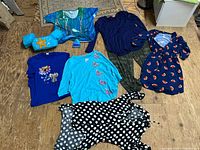 All nine items laid out to show variety