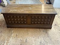 Closed Lane cedar chest front and top surfaces visible