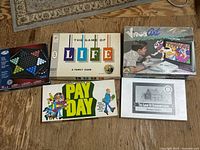 Group image of all five game boxes