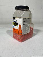 Front of Ideal Wire-Nut jar showing label and connectors inside
