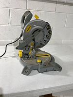 Full view of WorkForce compound miter saw on table
