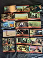 Photo showing a group of Star Wars Wide Vision cards with colorful scenes of characters and story moments