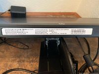 Close-up of the information label showing model number VH240a and manufacturing date January 2018.