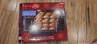Retail box showing Betty Crocker 3-Tier Baking Rack