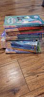 Stack of Sticker Dolly Stories paperbacks showing spines with series branding and titles