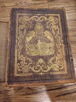 Front cover showing gilt-decorated leather binding