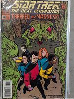 Front cover image of Star Trek The Next Generation comic issue #60 showing detailed artwork with characters and title 'Trapped by Madness'