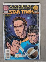 Front cover of DC Annual Star Trek Issue #5 comic book showing key Star Trek characters.