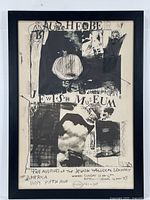 Full front view of framed lithograph showing overall design and frame