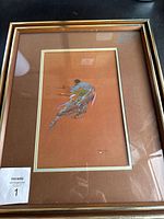 Front view of framed Jerome Tiger print with mat and frame