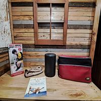 Front view of all five items on table