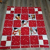 Full view of front showing patchwork design