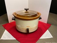 Front view of Rival Crock-Pot with lid in place